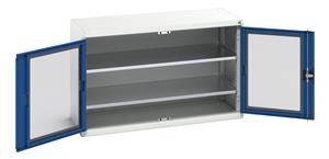 Verso 1300W x 550D x 800H Window Cupboard 2 Shelves Verso Glazed Clear View Storage Cupboards for Tools with Shelves 31/16926660.11 Verso 1300W x 550D x 800H Win Cupd 2S.jpg